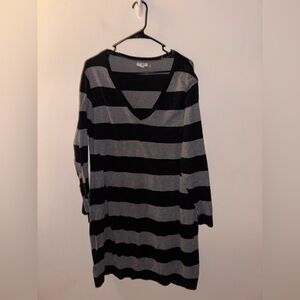 Old Navy Black and Grey Sweater Dress
